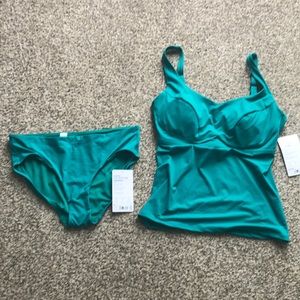 Athleta Bondi Bra Cup Tankini and Clean Full Bottom